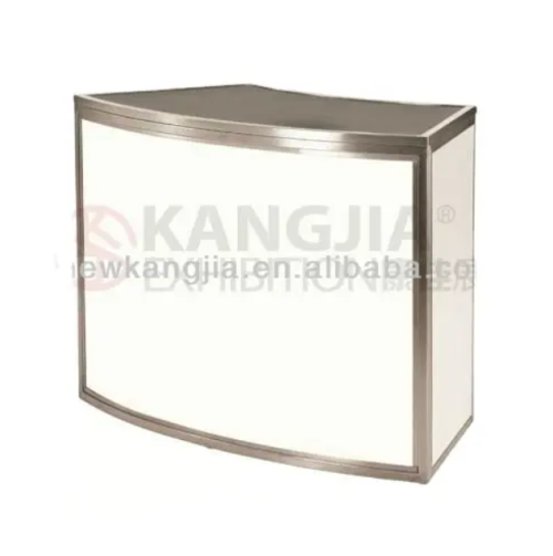 aluminum profiles exhibition reception curved counter for expo