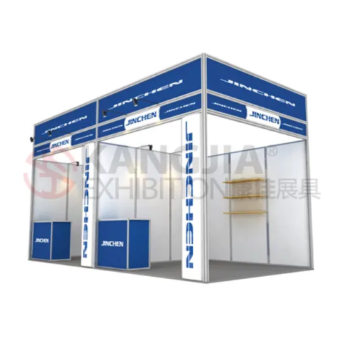 2 sides open lighting recyclable aluminum exhibition booth