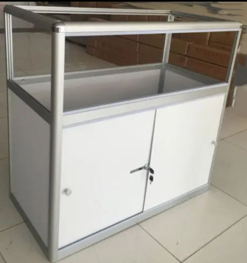 portable aluminum glass display showcase for exhibition booth