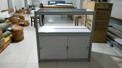 portable aluminum glass display showcase for exhibition booth